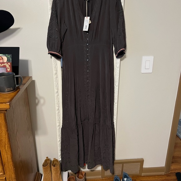 Johnny Was Jade Iota Maxi Dress Steel Grey Small - Picture 2 of 9